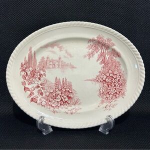 Johnson Brothers Castle On The Lake Serving Platter 11” X 9” Nice VTG